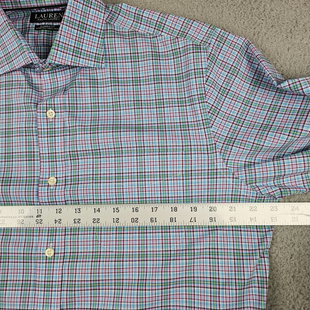 Lauren Ralph Lauren Dress Shirt Men 15.5 32/33 Multicolor Plaid Classic Fit - Picture 5 of 8